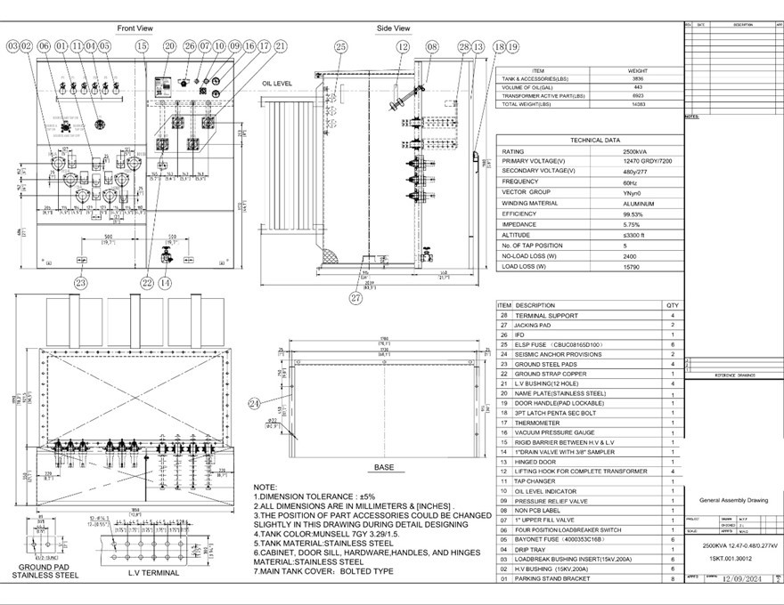 2500 kva pad mount transformer drawing 2500 kva pad mount transformer drawing